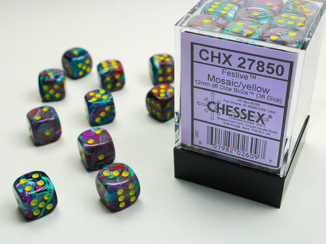 Chessex 27850 Festive Mosaic / Yellow