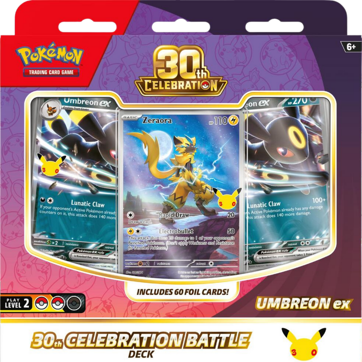 Pokémon TCG: 30th Celebration Battle Deck — Umbreon ex — English retail product