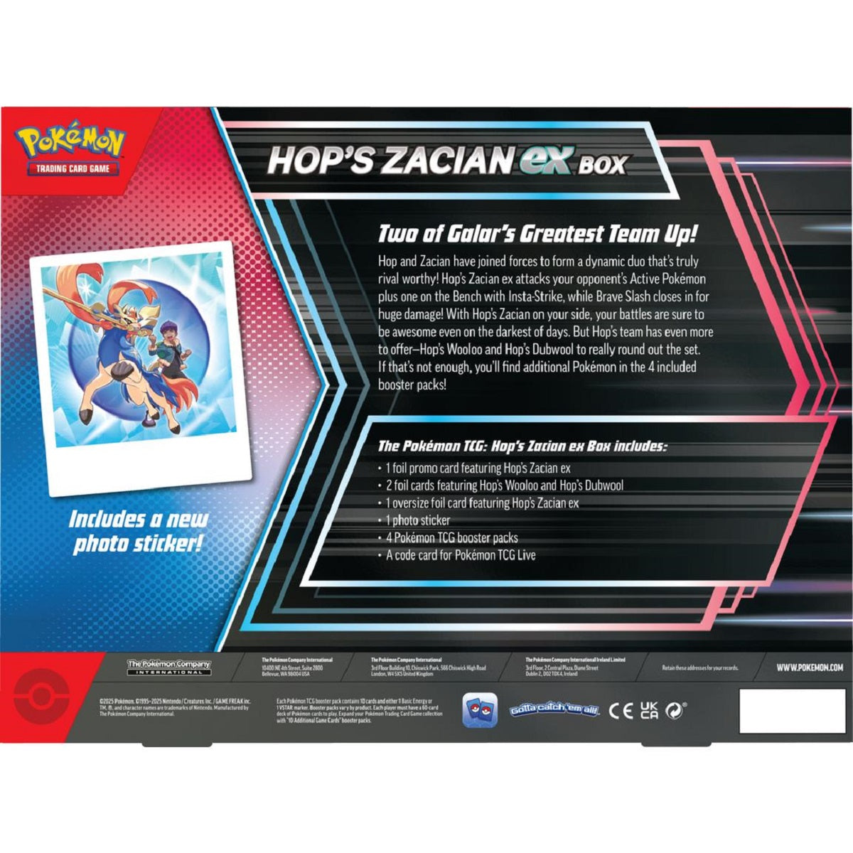 Pokémon Ex Box Hops Zacian