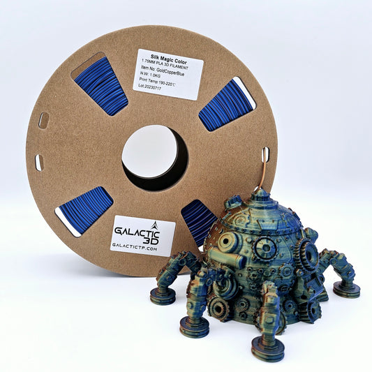Galactic3D PLA - 1.75mm / 1 kg - Silk Gold/Copper/Blue
