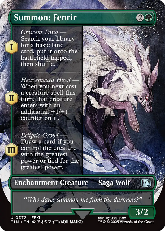 Summon: Fenrir (Borderless) (FIN-372) - FINAL FANTASY Foil