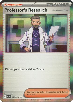 Professor's Research 190/198  - Holofoil SV01 Scarlet & Violet Base Set - Rare