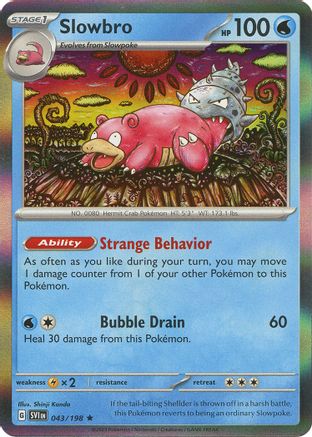 Slowbro 043/198  - Reverse Holofoil SV01 Scarlet & Violet Base Set - Rare