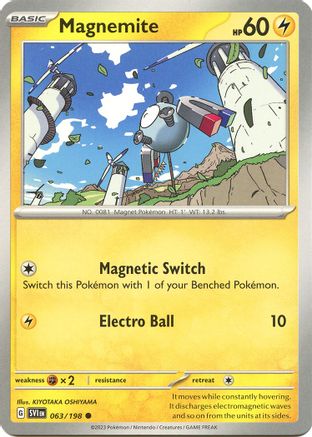 Magnemite 063/198  - Reverse Holofoil SV01 Scarlet & Violet Base Set - Common