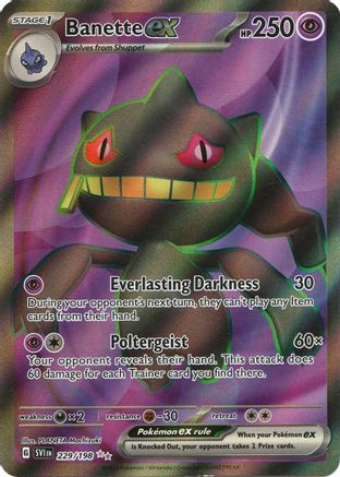 Banette ex 229/198  - Holofoil SV01 Scarlet & Violet Base Set - Ultra Rare