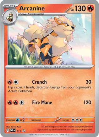 Arcanine 011  - Holofoil SV Scarlet & Violet Promo Cards - Promo