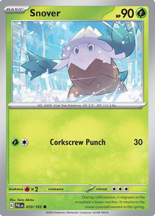 Snover 010/193  - Reverse Holofoil SV02 Paldea Evolved - Common