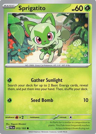 Sprigatito 012/193  SV02 Paldea Evolved - Common