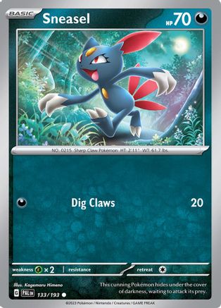 Sneasel 133/193 SV02 Paldea Evolved - Common