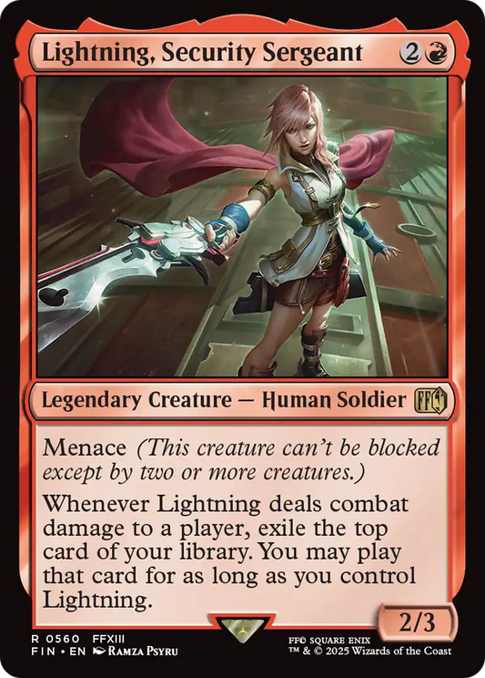 Lightning, Security Sergeant (FIN-560) - FINAL FANTASY Foil