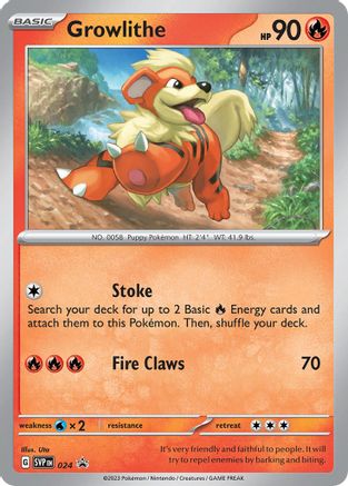Growlithe 024  - Holofoil SV Scarlet & Violet Promo Cards - Promo