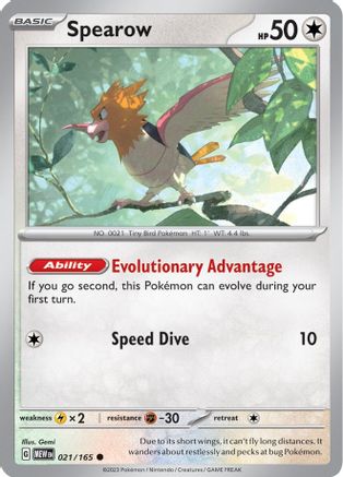 Spearow 021/165  SV Scarlet & Violet 151 - Common