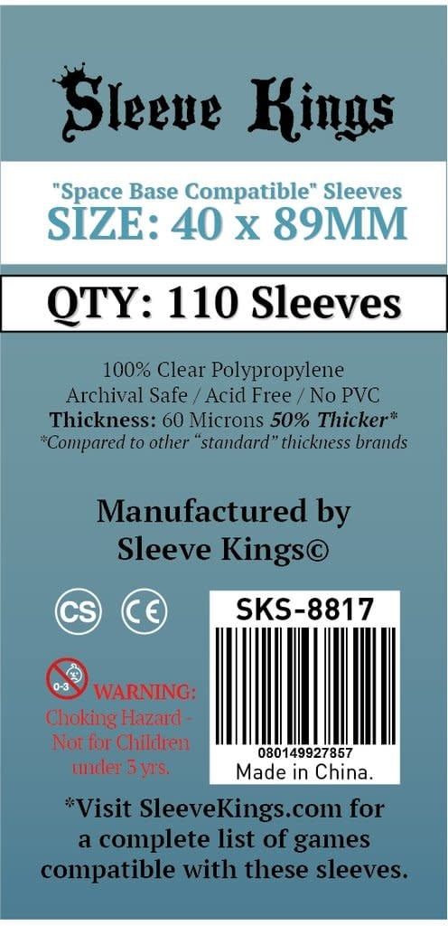 Sleeves - 40x89mm Sleeve Kings- 110/pk (Space Base Compatible)
