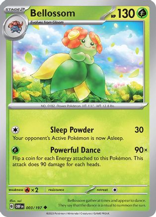 Bellossom 003/197  - Reverse Holofoil SV03 Obsidian Flames - Uncommon