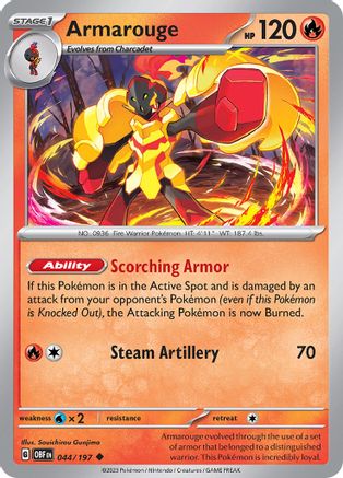 Armarouge 044/197  - Reverse Holofoil SV03 Obsidian Flames - Uncommon
