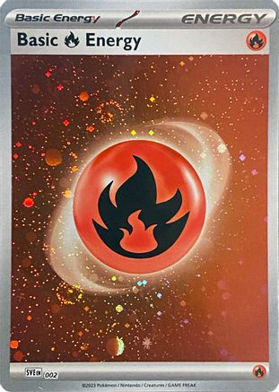 Basic Fire Energy (Cosmos Holo) 002  - Holofoil SV01 Scarlet & Violet Base Set - Common