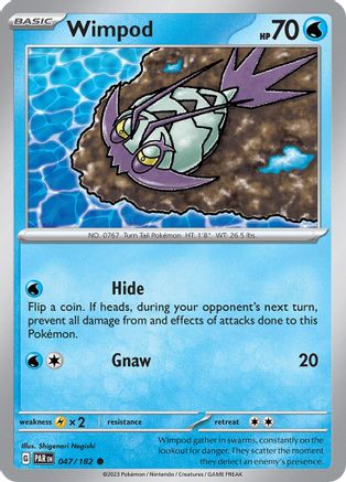 Wimpod 047/182  - Reverse Holofoil SV04 Paradox Rift - Common