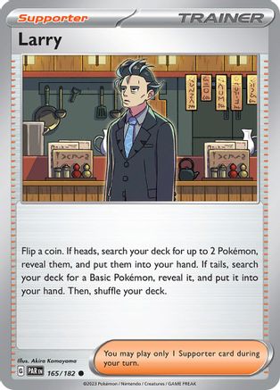 Larry 165/182  - Reverse Holofoil SV04 Paradox Rift - Common