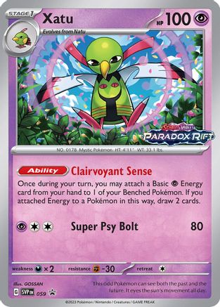 Xatu 059  - Holofoil SV Scarlet & Violet Promo Cards - Rare