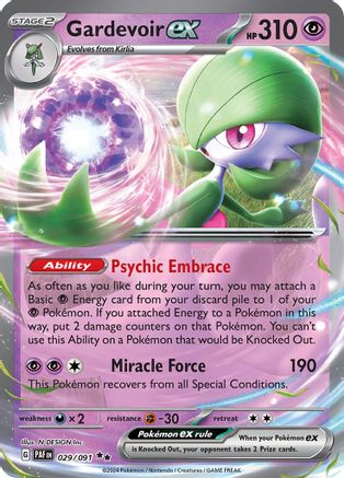 Gardevoir ex 029/091  - Holofoil SV Paldean Fates - Double Rare