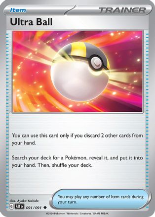 Ultra Ball 091/091  - Reverse Holofoil SV Paldean Fates - Uncommon