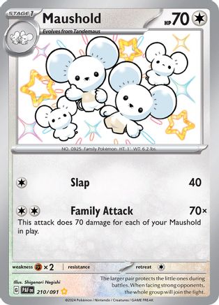 Maushold 210/091 - Holofoil SV Paldean Fates - Shiny Rare