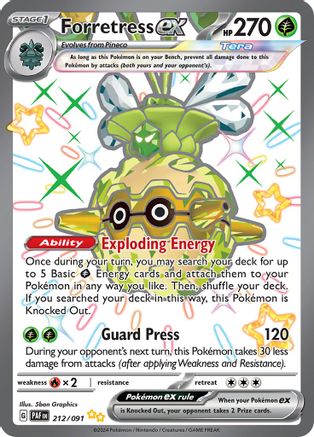 Forretress ex 212/091 - Holofoil SV Paldean Fates - Shiny Ultra Rare