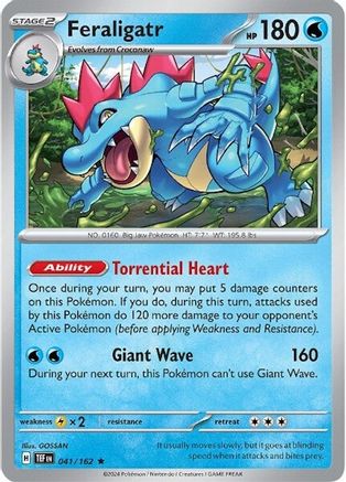 Feraligatr 041/162  - Holofoil SV05 Temporal Forces - Rare