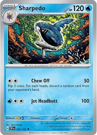 Sharpedo 043/162 SV05 Temporal Forces - Uncommon