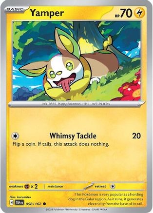 Yamper 058/162  - Reverse Holofoil SV05 Temporal Forces - Common