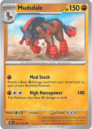 Mudsdale 092/162  - Reverse Holofoil SV05 Temporal Forces - Uncommon