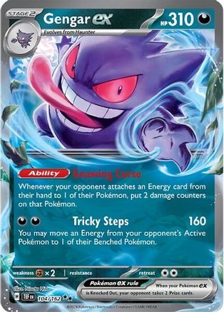 Gengar ex 104/162  - Holofoil SV05 Temporal Forces - Double Rare
