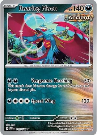 Roaring Moon 109/162  - Reverse Holofoil SV05 Temporal Forces - Rare