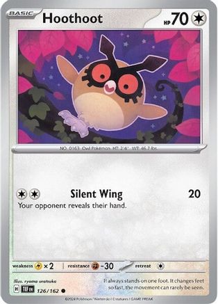 Hoothoot 126/162  - Reverse Holofoil SV05 Temporal Forces - Common