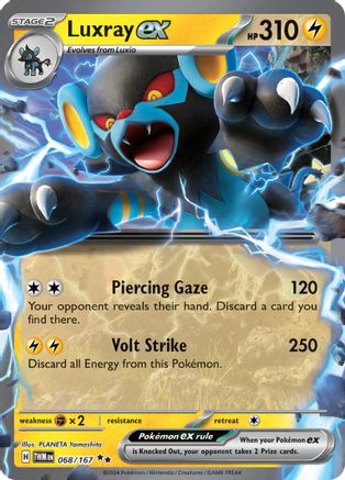 Luxray ex 068/167  - Holofoil SV06 Twilight Masquerade - Double Rare