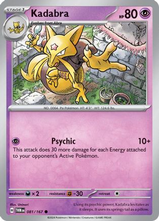 Kadabra 081/167 - Reverse Holofoil SV06 Twilight Masquerade - Common