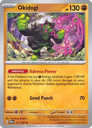 Okidogi 111/167  - Reverse Holofoil SV06 Twilight Masquerade - Rare