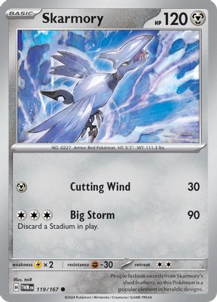 Skarmory 119/167  SV06 Twilight Masquerade - Common