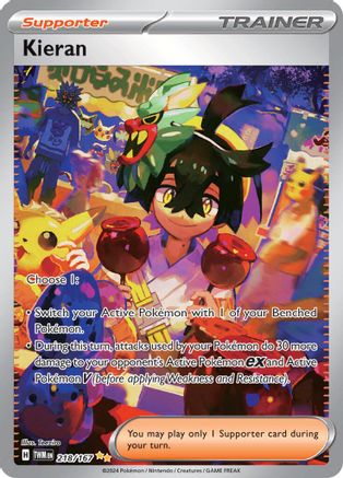 Kieran 218/167 - Holofoil SV06 Twilight Masquerade - Special Illustration Rare