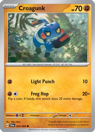 Croagunk 023/064 - Reverse Holofoil SV Shrouded Fable - Common