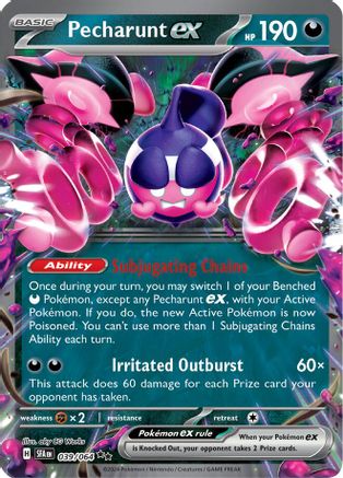 Pecharunt ex 039/064  - Holofoil SV Shrouded Fable - Double Rare