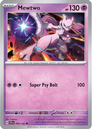 Mewtwo 059/142 SV07 Stellar Crown - Uncommon