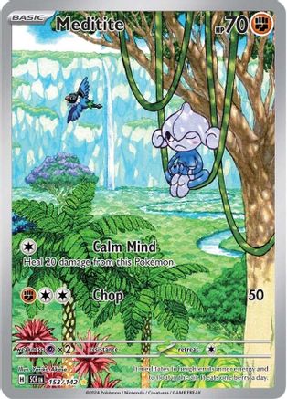 Meditite 153/142  - Holofoil SV07 Stellar Crown - Illustration Rare