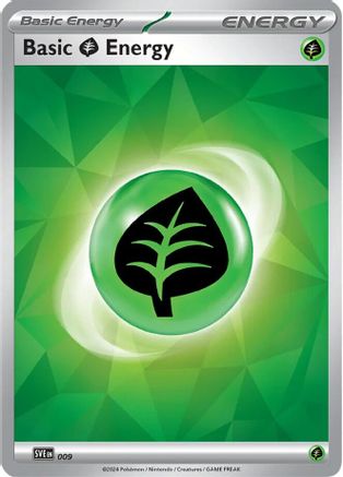 Basic Grass Energy 009  SV07 Stellar Crown - Common
