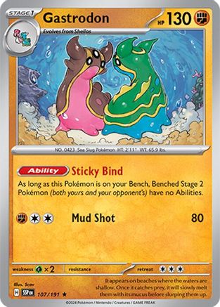 Gastrodon 107/191 - Holofoil SV08 Surging Sparks - Rare