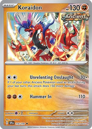 Koraidon 116/191  SV08 Surging Sparks - Uncommon