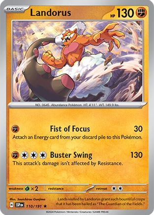 Landorus 110/191  - Reverse Holofoil SV08 Surging Sparks - Rare