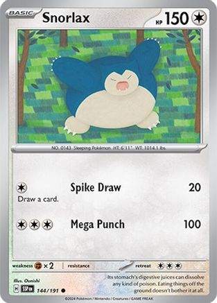 Snorlax 144/191  SV08 Surging Sparks - Common