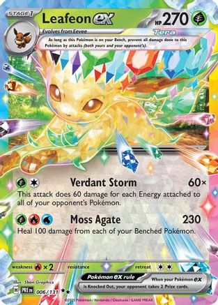 Leafeon ex 006/131  - Holofoil SV Prismatic Evolutions - Double Rare