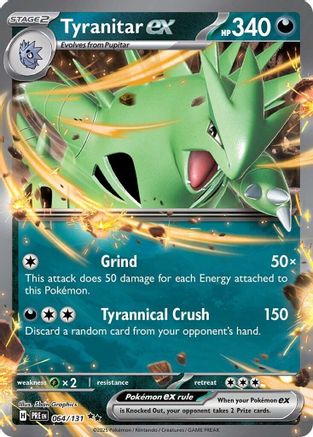 Tyranitar ex 064/131 - Holofoil SV Prismatic Evolutions - Double Rare